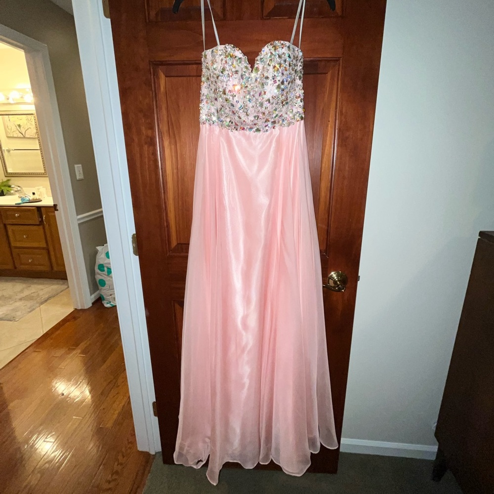 Alyce Paris Pink Sweetheart Neckline Gown